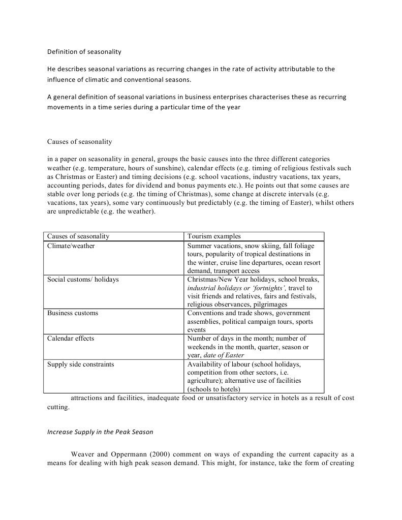 Definition of Seasonality PDF