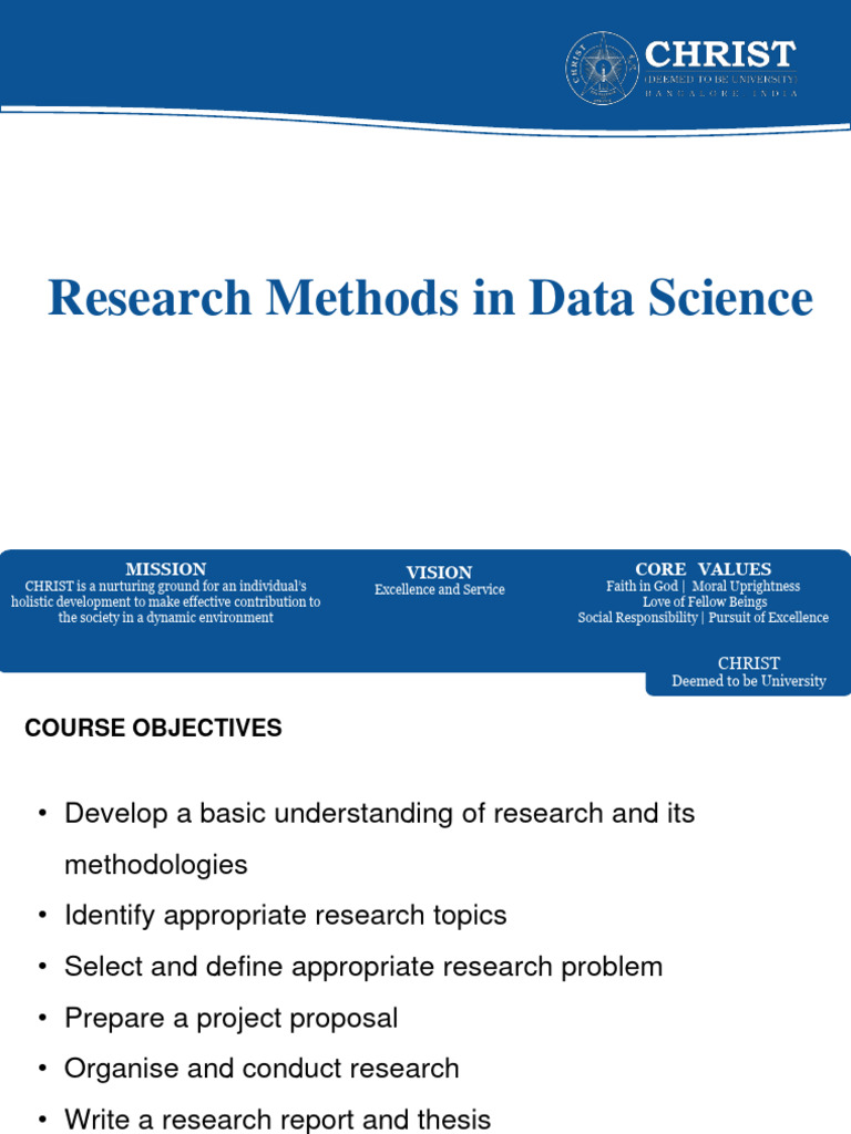 MDS131 - Research Methods in Data Science - Unit 1 | PDF | Sampling ...