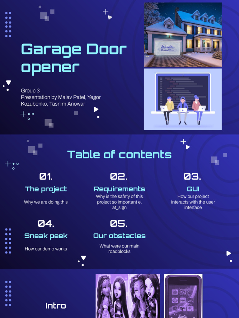 Garage door opener group 3 presentation by malav patel yegor