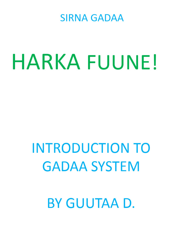 Overview of the Gadaa System | PDF | Marriage | Gender
