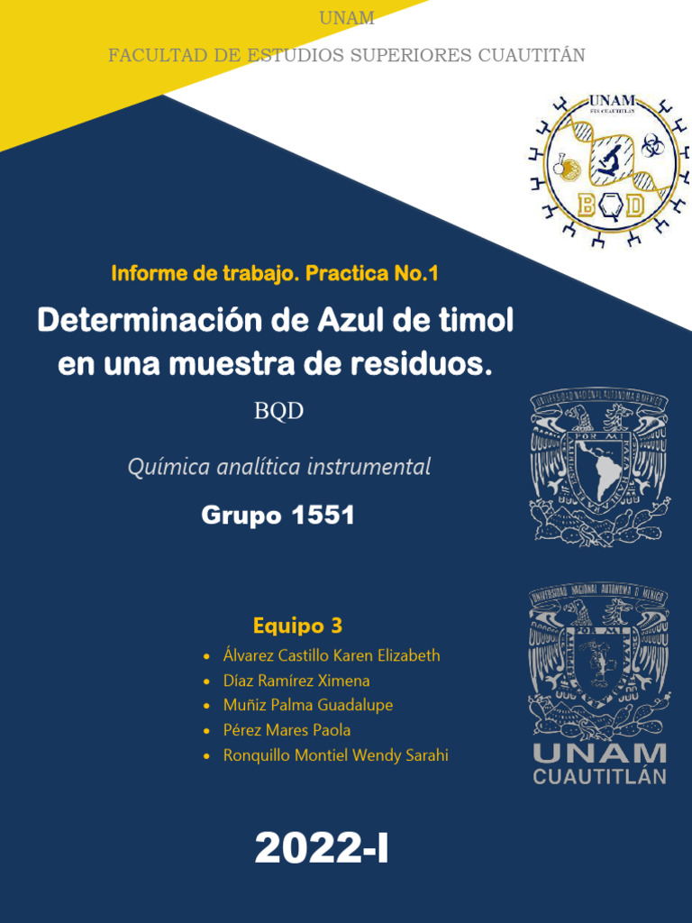 Determinación de Azul de Timol por Espectrofotometría | PDF | Amarillo ...