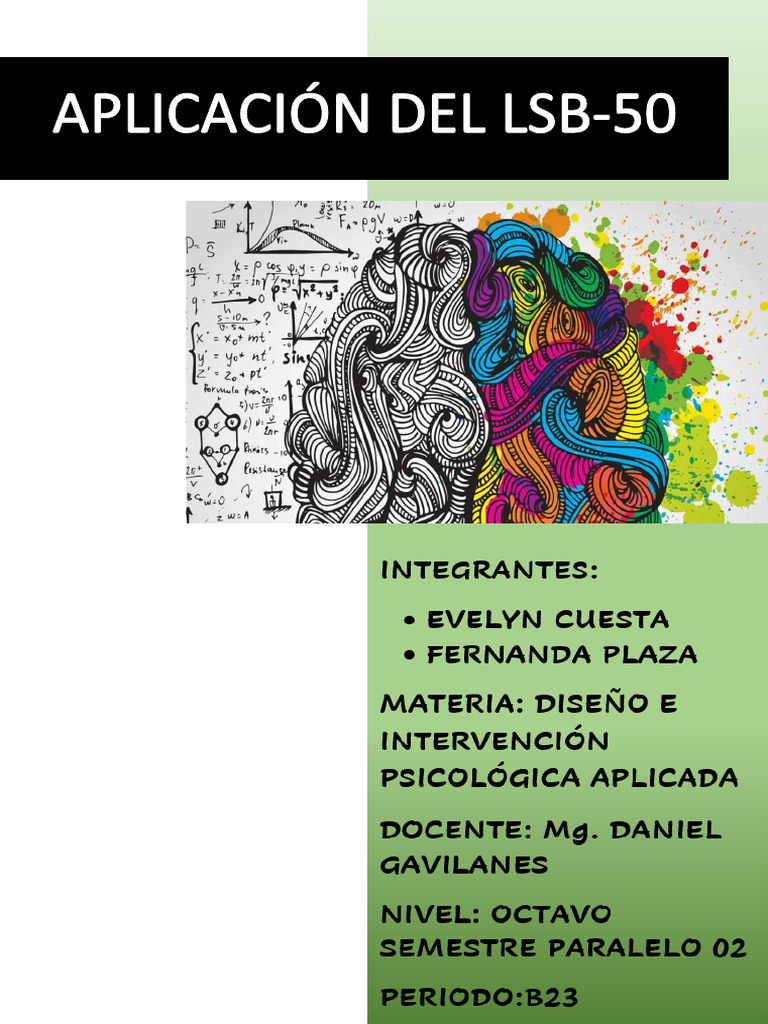 Informe Interpretativo LSB-50 | PDF | Conceptos psicologicos | Ciencias ...