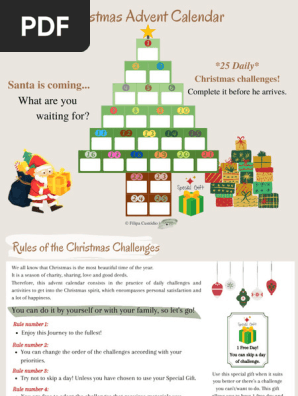Christmas Calendar US Letter