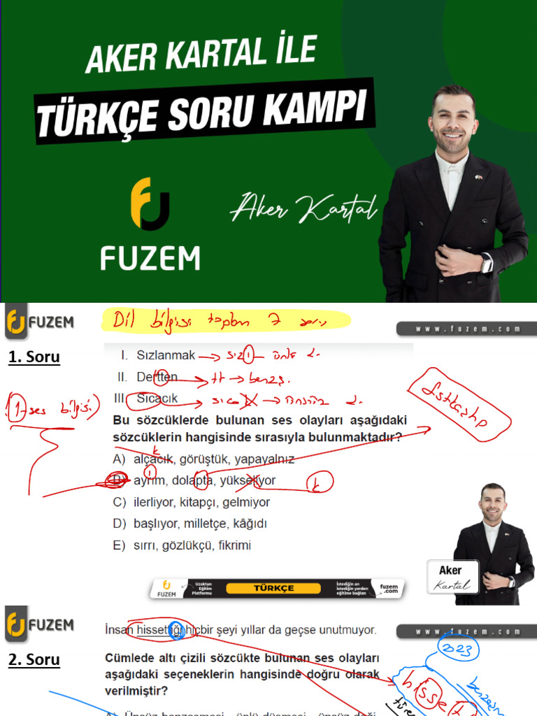 Aker Kartal Ile Türkçe Soru Kampı çözümlü Pdf