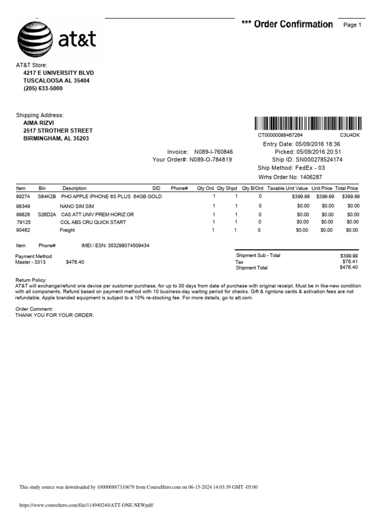 At T One New PDF | PDF | Receipt | Payments