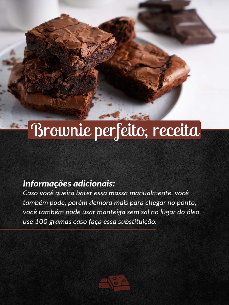 Printable brownie recipe card with ingredients and instructions