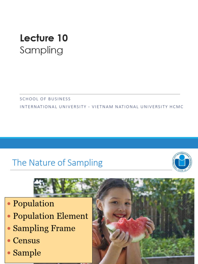 2020 Lecture9 Chapter14 Sampling | PDF | Sampling (Statistics ...