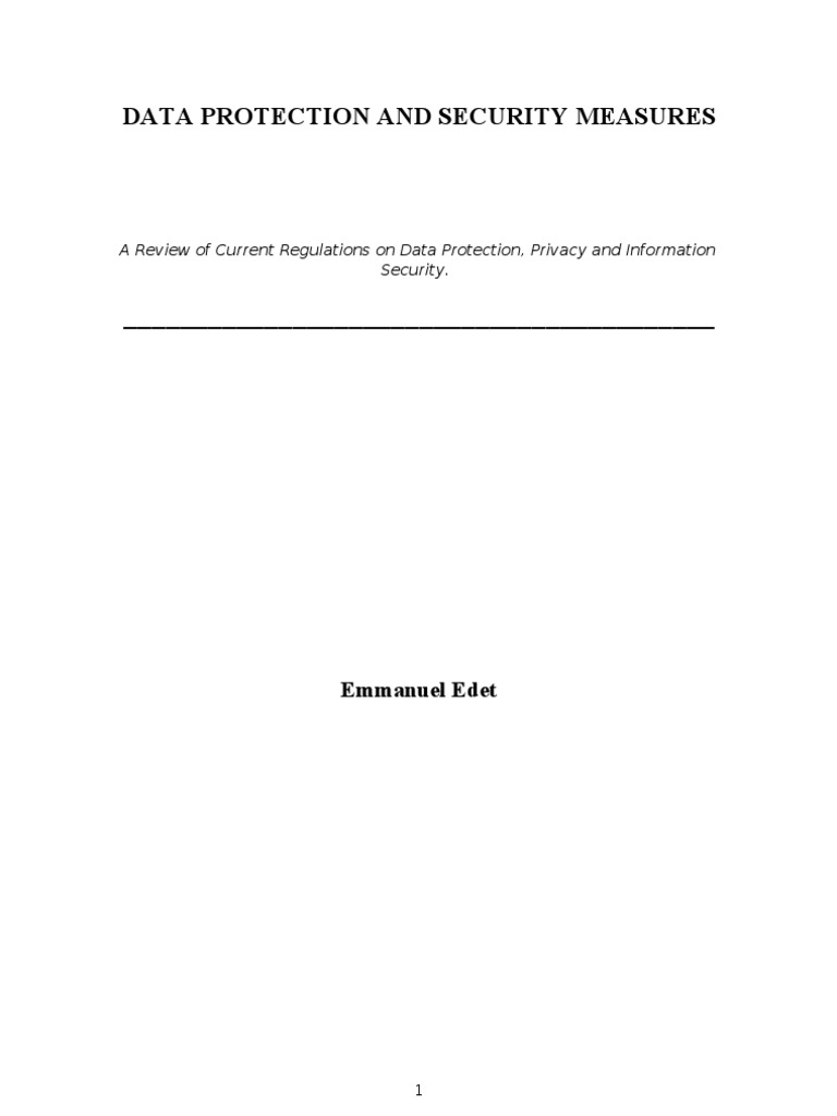 Data Protection and Security Measures | PDF | Privacy | Computer Security