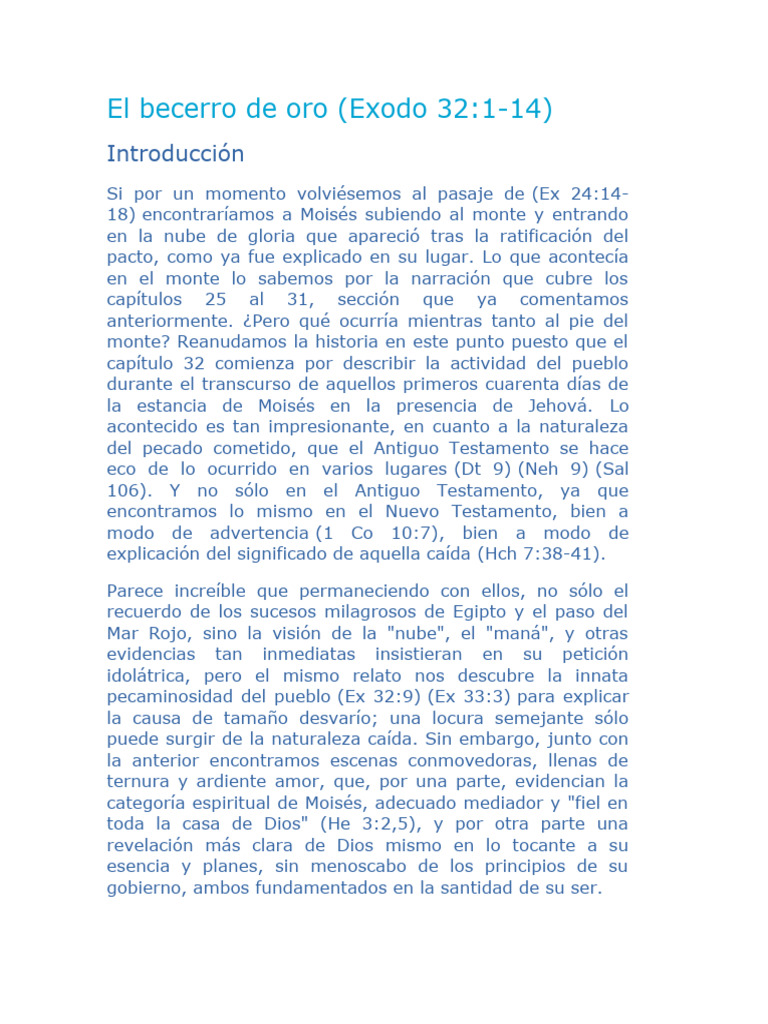 El Becerro De Oro Moises Descargar Gratis Pdf Moisés Dios