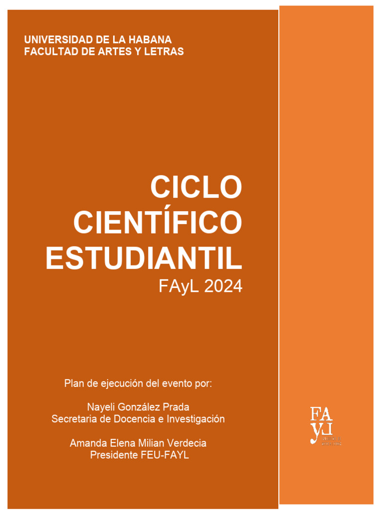 Ciclo Científico FAyL 2024 | PDF | Science