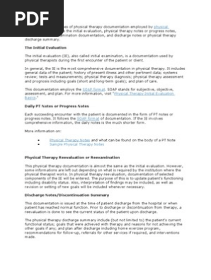 Physical Therapy Documentation