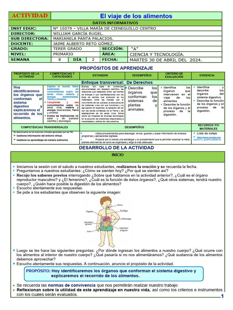 2 4 El Camino De Los Alimentos Descargar Gratis Pdf Aprendizaje