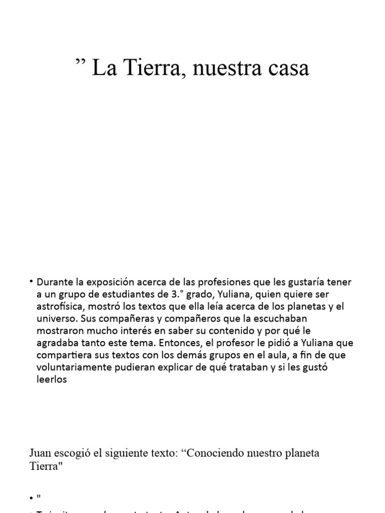 La Tierra Nuestra Casa Pdf