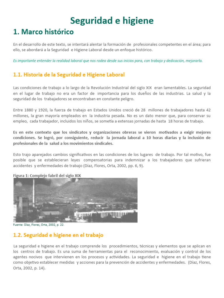 1 Seguridad E Higiene Pdf Seguridad Y Salud Ocupacional Higiene