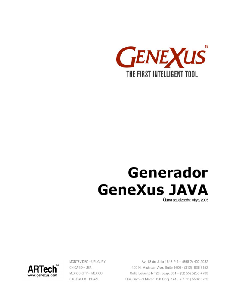Generador genexus java pdf java lenguaje de programaci n