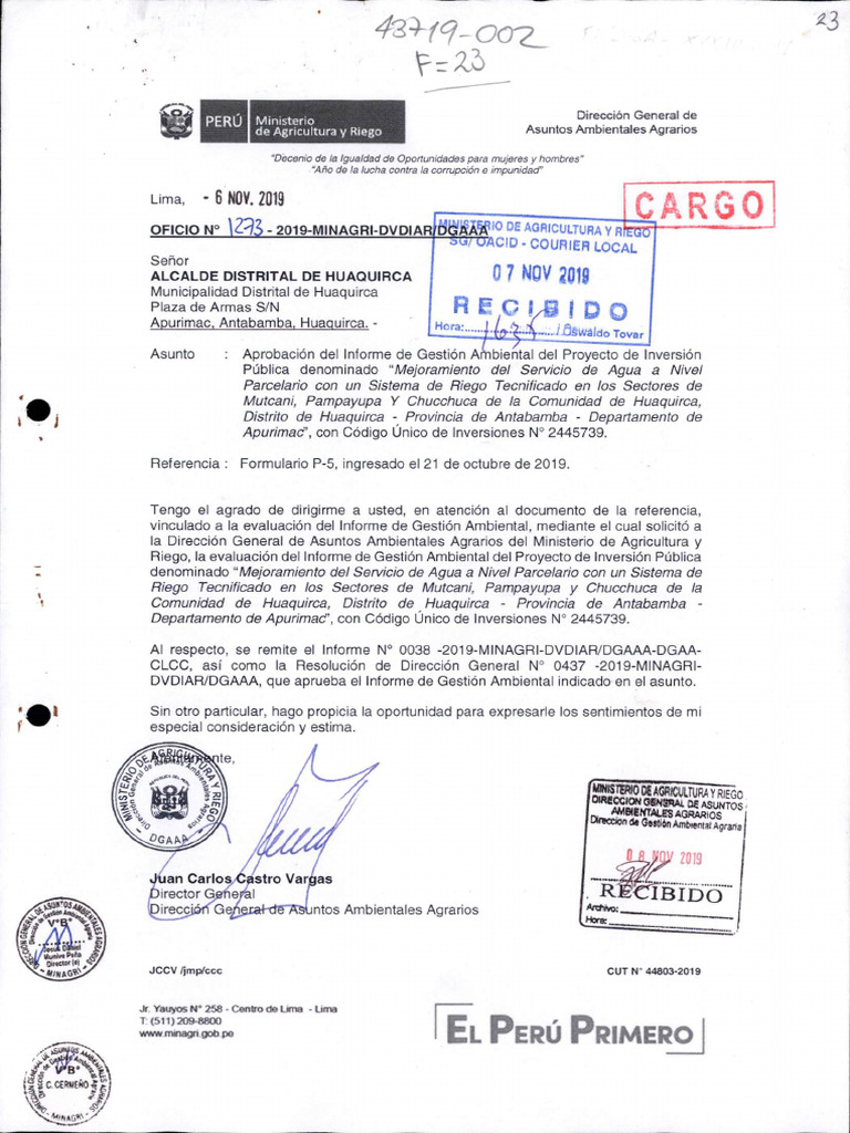01oapro 20230713044637059 | PDF | Evaluación de impacto ambiental ...