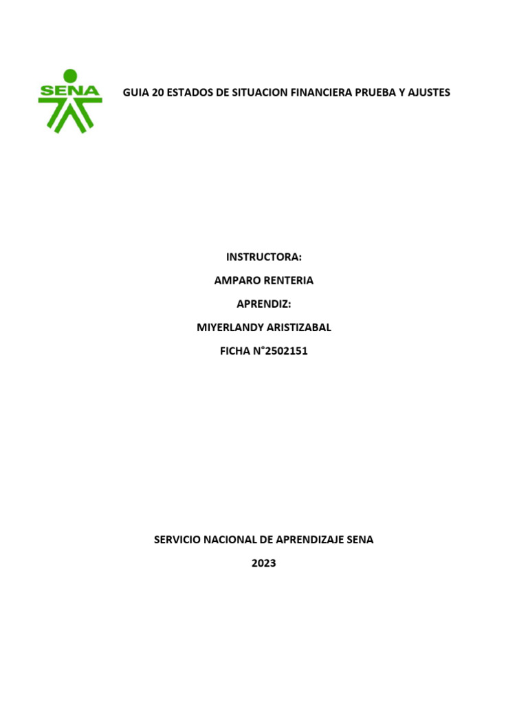 Guia 20 Resuelta PDF | PDF | Contabilidad | Estado financiero