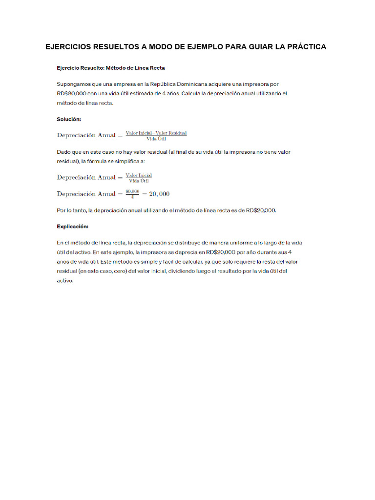 Ejercicios Resueltos A Modo de Ejemplo para Guiar La Práctica | PDF