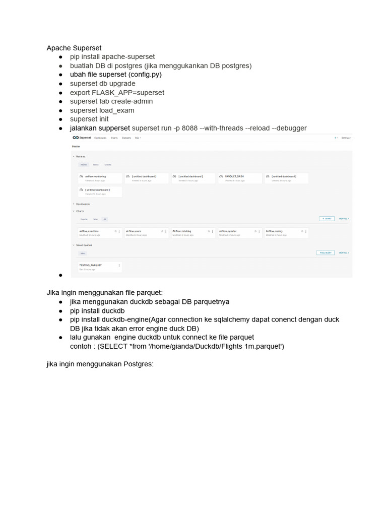Panduan Penggunaan Apache Superset | PDF | Komputer