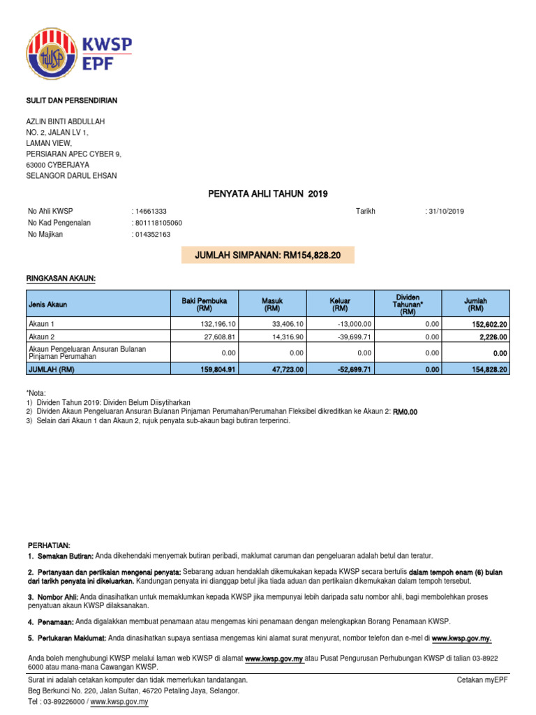 Summary Statement Pdf