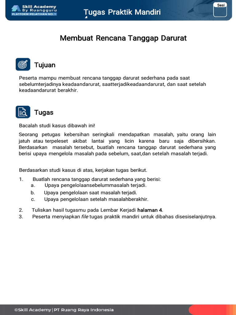 Rencana Tanggap Darurat TPM 4 | PDF