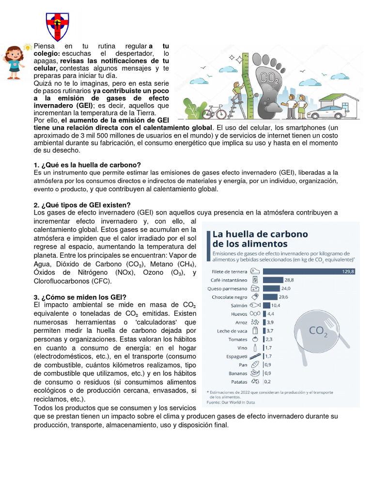 HUELLA DEL CARBONO | Descargar gratis PDF | Gases de efecto invernadero ...