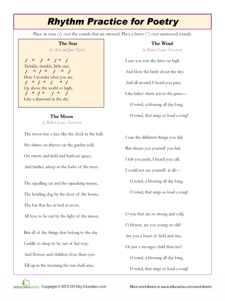 Rhythm Practice Poetry | PDF | Language Arts & Discipline | Art