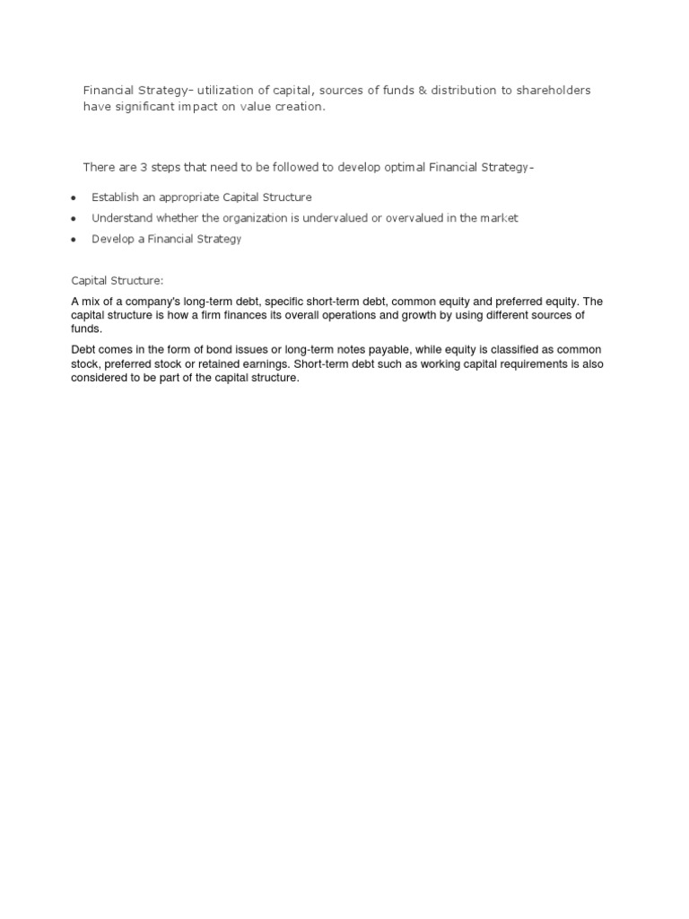Financial Strategy PDF