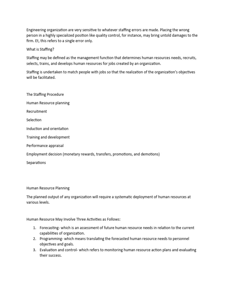 Engineering Organization Are Very Sensitive To Whatever Staffing Errors ...