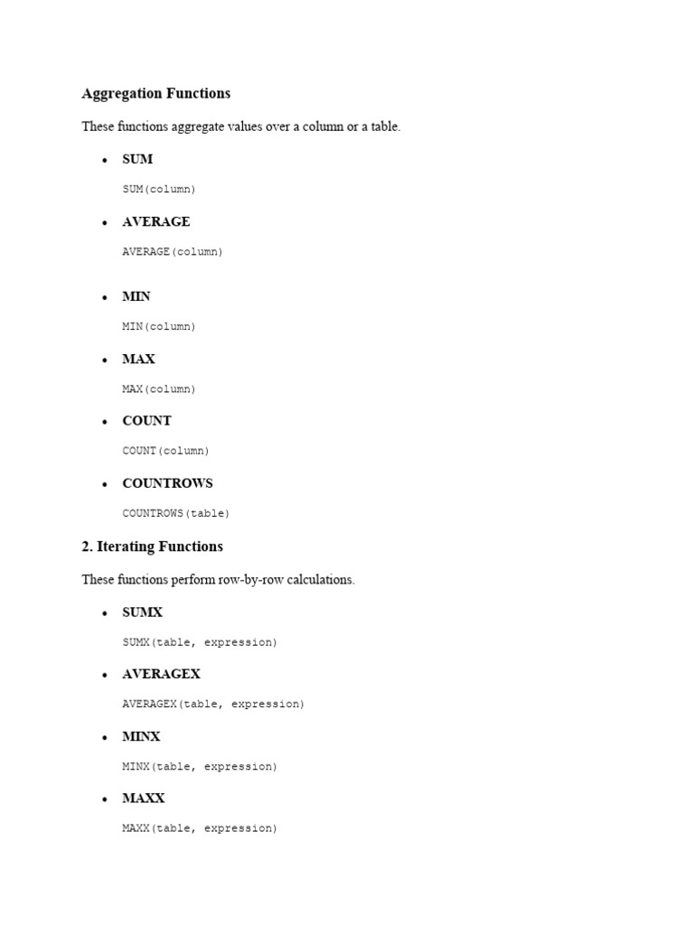 Syntax of DAX | PDF | Function (Mathematics) | Computer Science