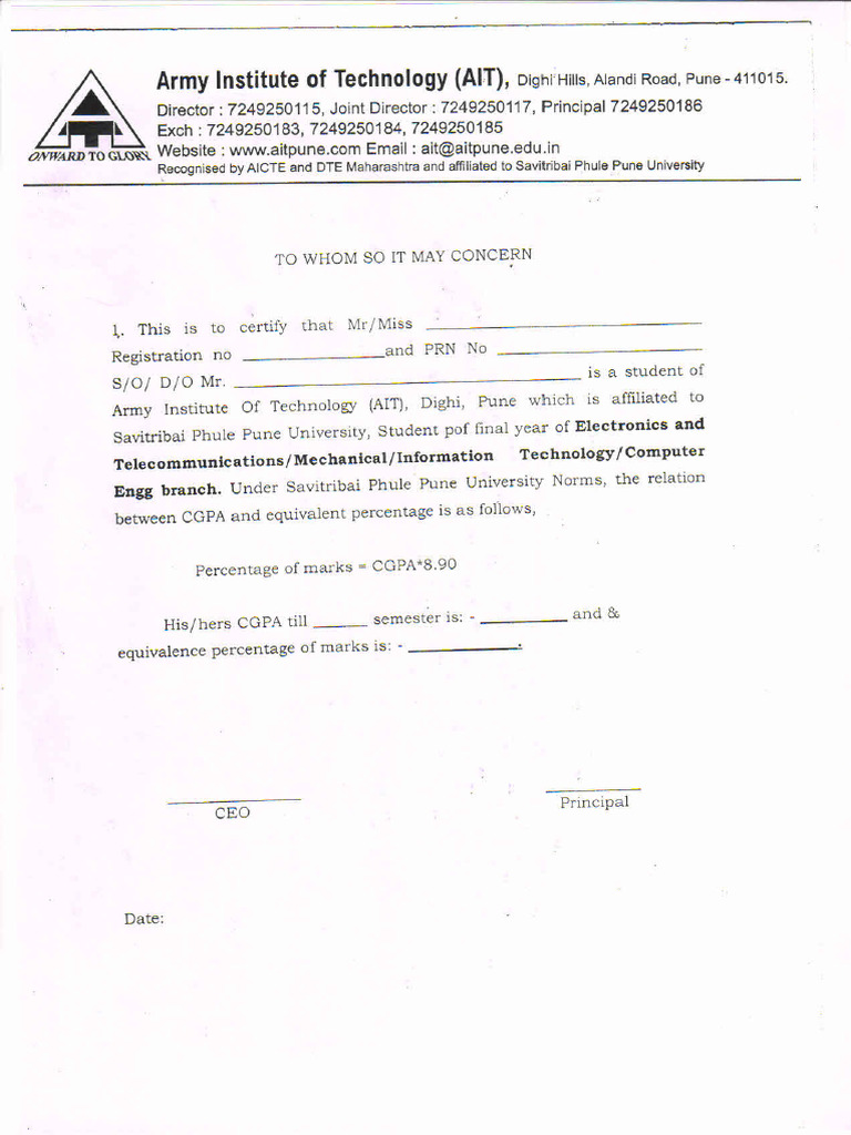 CONVERSION CGPA CERTIFICATE 4oct22 | PDF