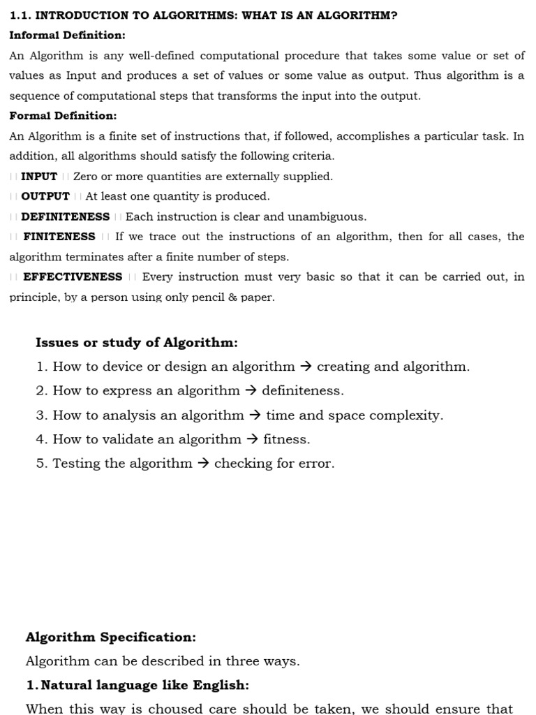 Understanding Algorithm Specifications | PDF | Algorithms | Control Flow