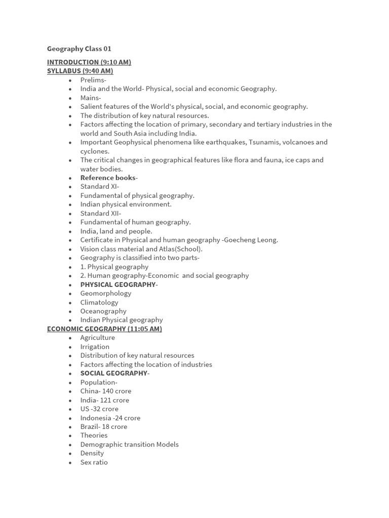 Geography Class SCHEDULE | PDF | Rock (Geology) | Plate Tectonics