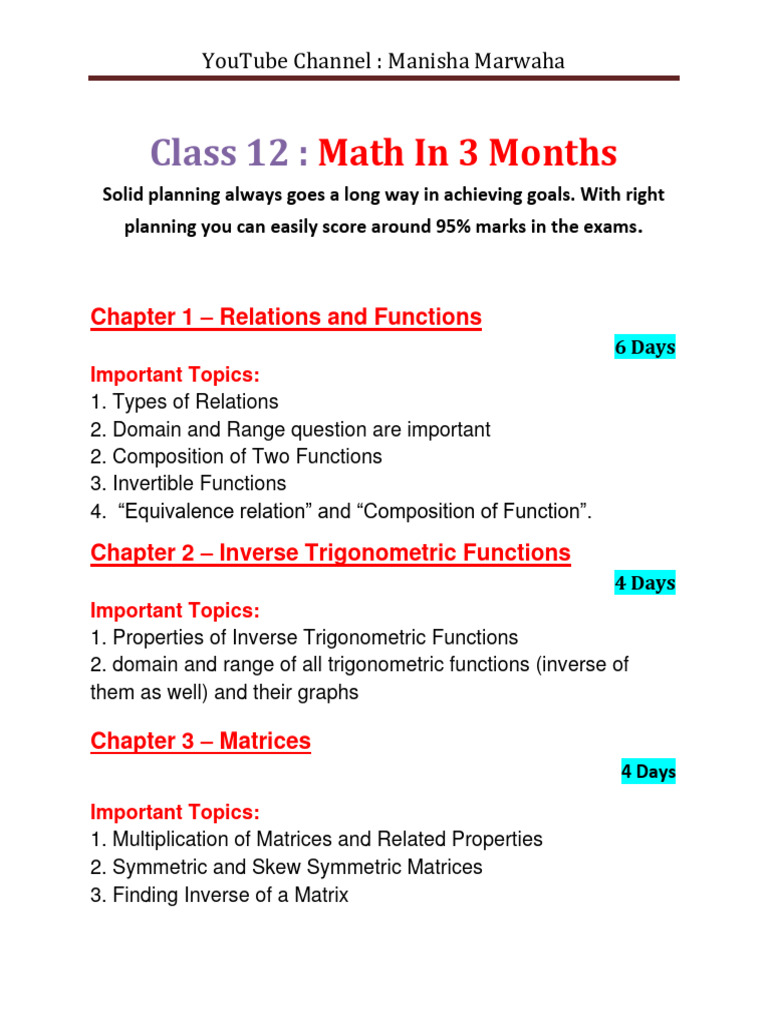 Class 12 Math 3 Strategy 2020 BB | PDF | Line (Geometry) | Equations