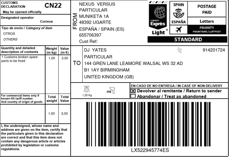 Customs Declaration Guide | PDF