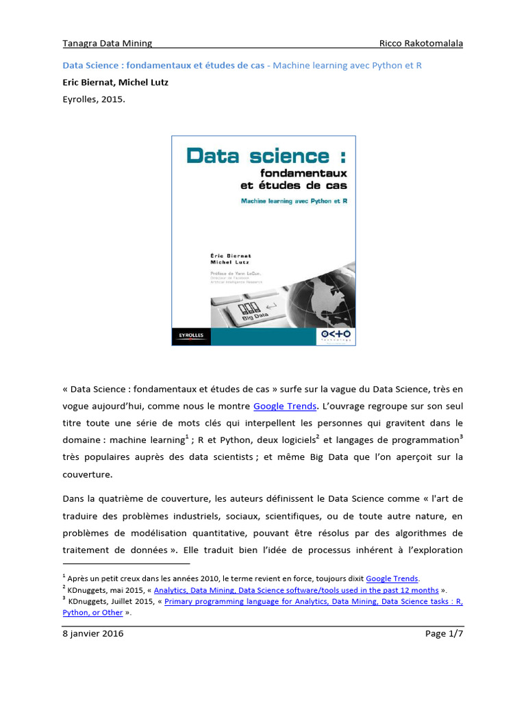 Introduction à la Data Science | PDF | Apprentissage automatique ...