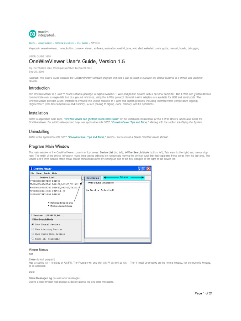 An3358 onewireviewer usersguide pdf computer file analog to