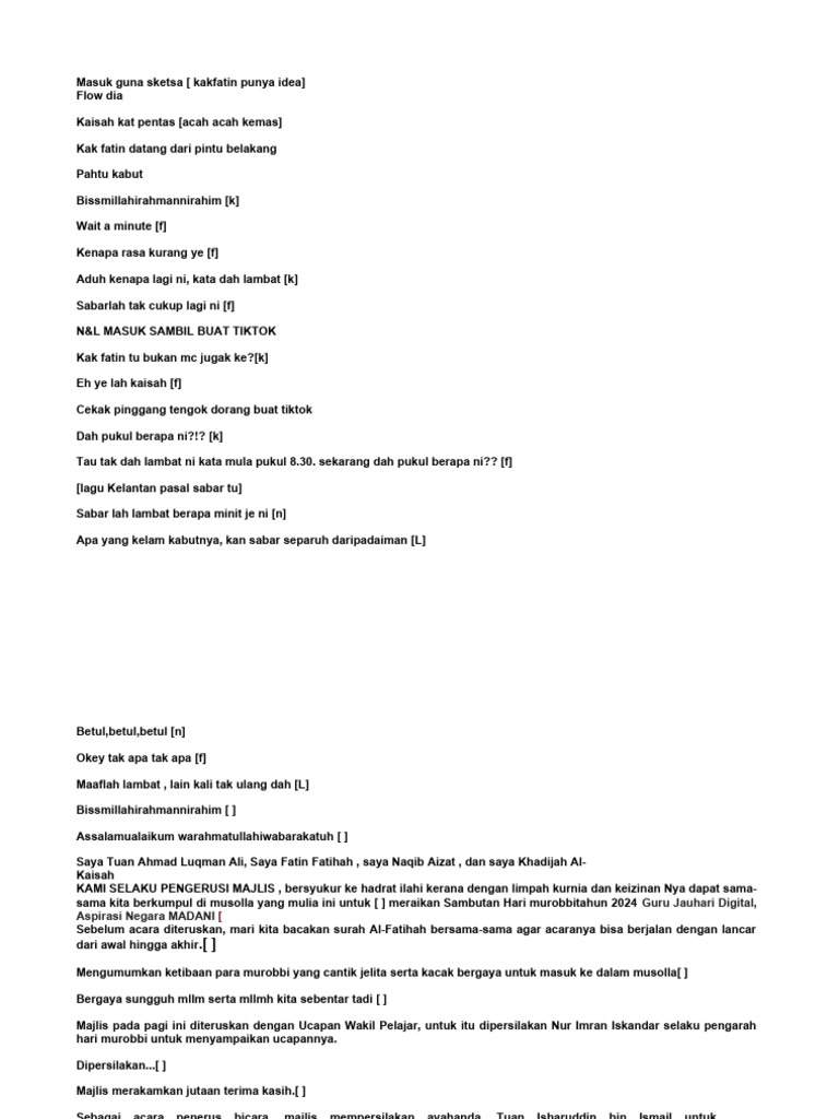 Skrip MC | PDF