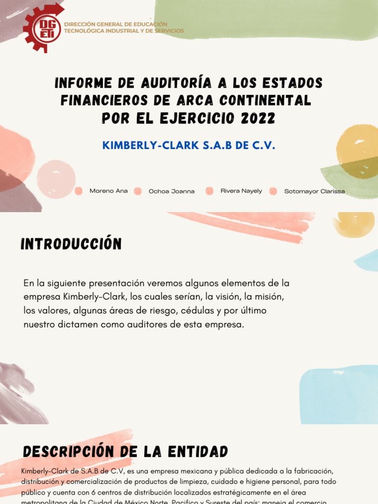 Presentación Informe de Auditoria | PDF | Auditoría | Contabilidad