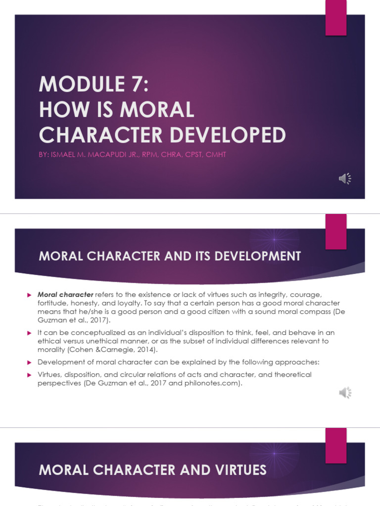 Developing Moral Character through Virtue | PDF | Virtue | Virtue Ethics