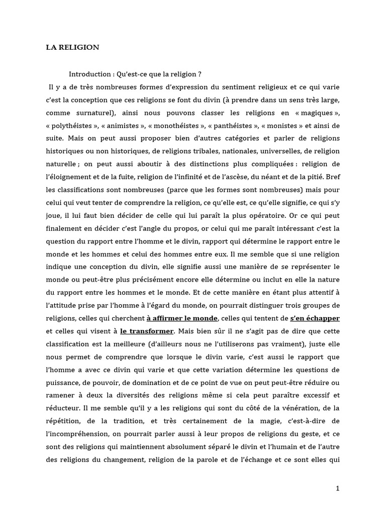 Comprendre la diversité des religions | PDF | Dieu | Monothéisme