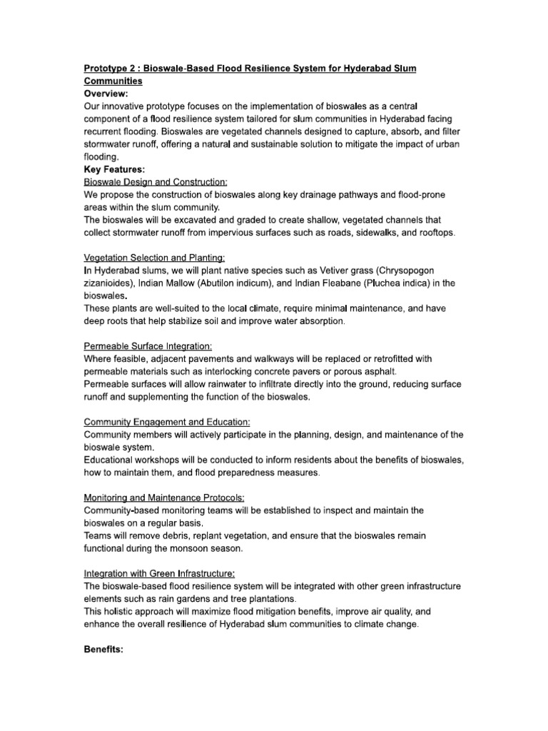 Prototype 2 Bioswales | PDF
