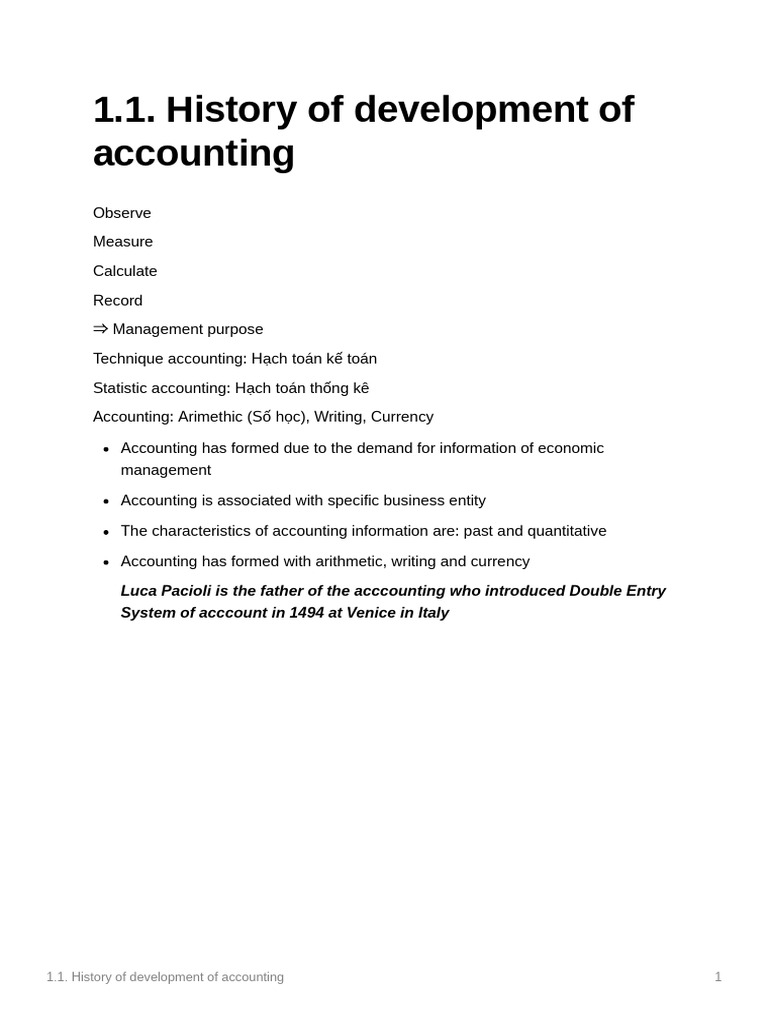 Principle of accounting note academy of finance pdf historical