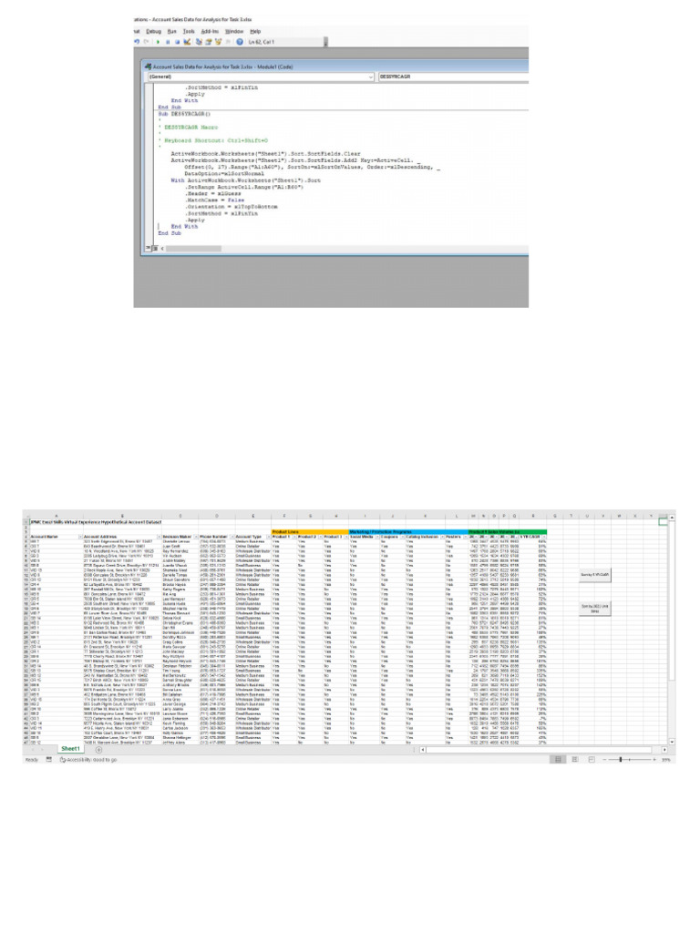 Account Sales Data For Analysis - Task3 | PDF