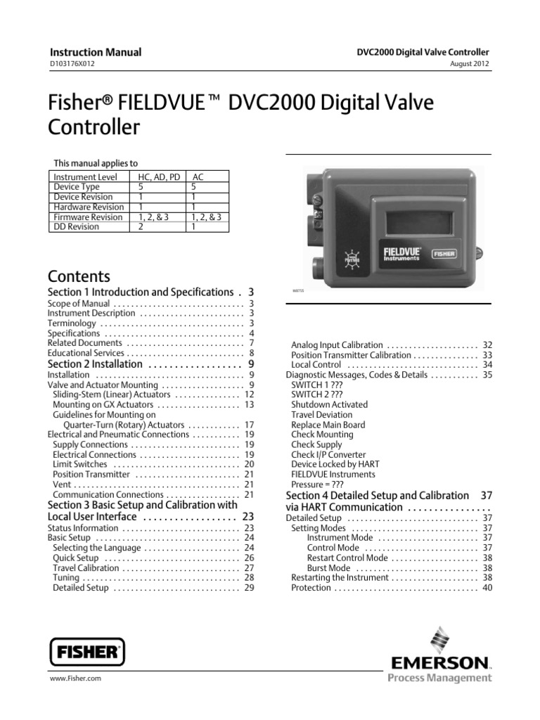 Fisher DVC2000 Manual | PDF | Instrumentation | Actuator