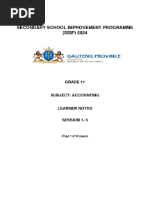 2024 Accounting Grade 11 Learners Notes Session 1-5