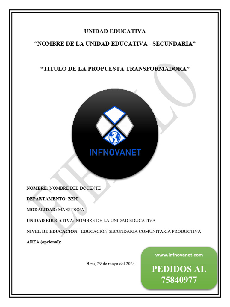 Propuesta Transformadora Secundaria Ejemplo Pdf Evaluación