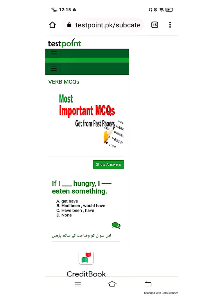 Verb test point pdf