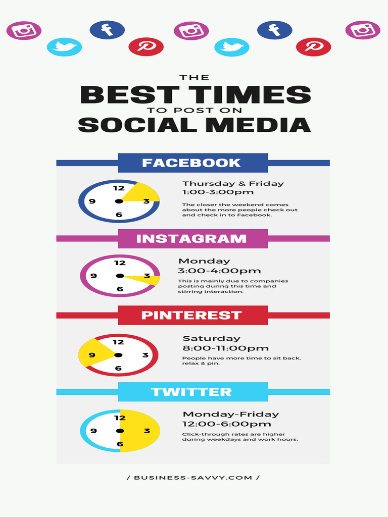 Social Media Best Times Post Infographic - 20240423 - 185511 - 0000 | PDF
