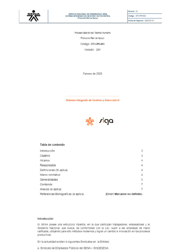 Protocolo GTH PR 003 | PDF